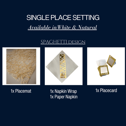 Single Placemat Place Setting (Spaghetti Design) - Place Matters