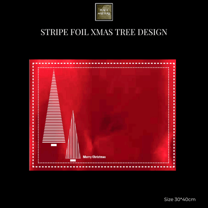 Christmas Placemats (Stripe Xmas Tree) Rectangle - Place Matters