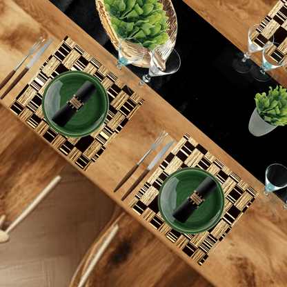 Black Table Setting Pack for 10 — + Table Runner - Place Matters