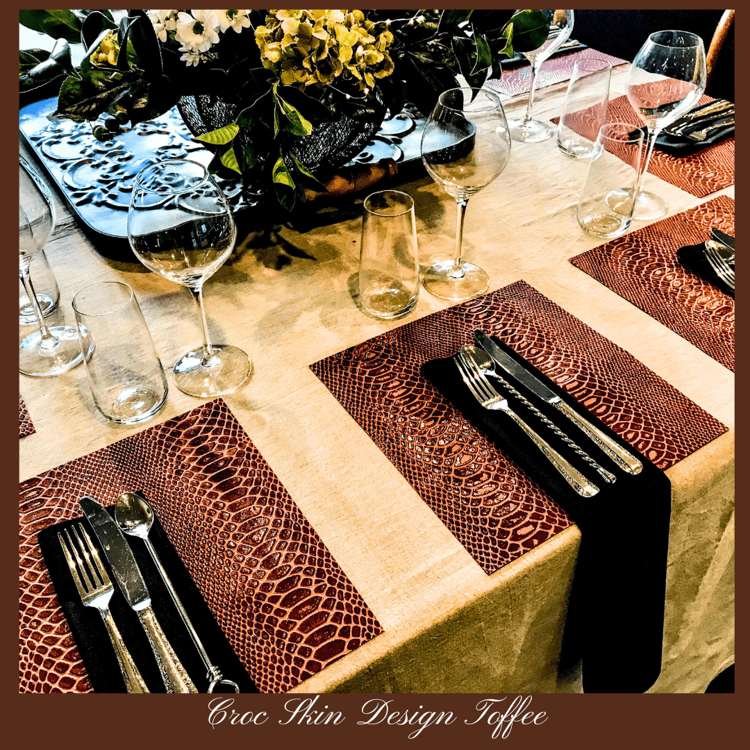Crocodile Faux Design Placemats | Place Matters (Pack of 20) - Place Matters