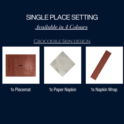 Single Place Setting (Faux Croc Skin Design) - Place Matters