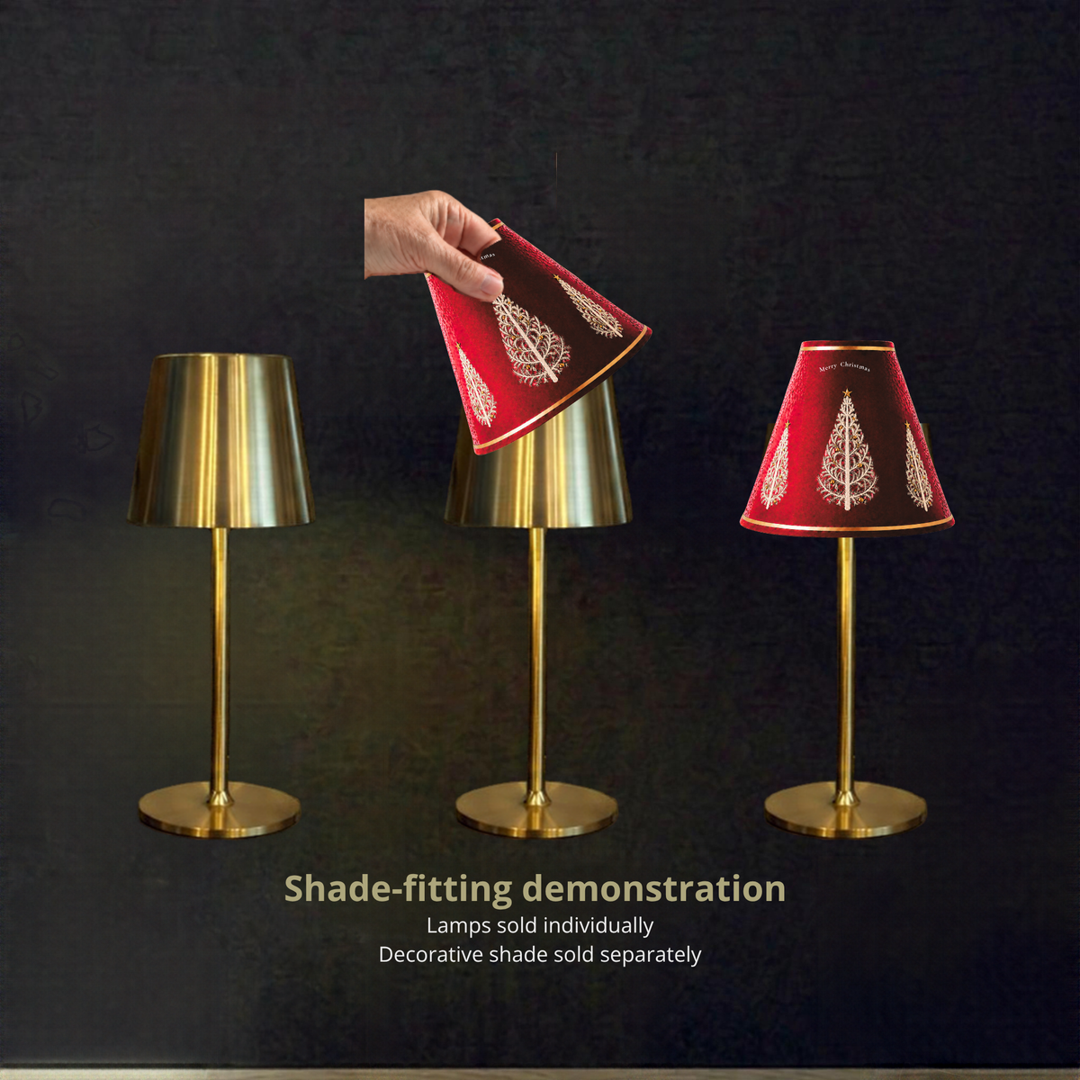 Christmas Lamp Shades (White Christmas Trees) – Single Shade