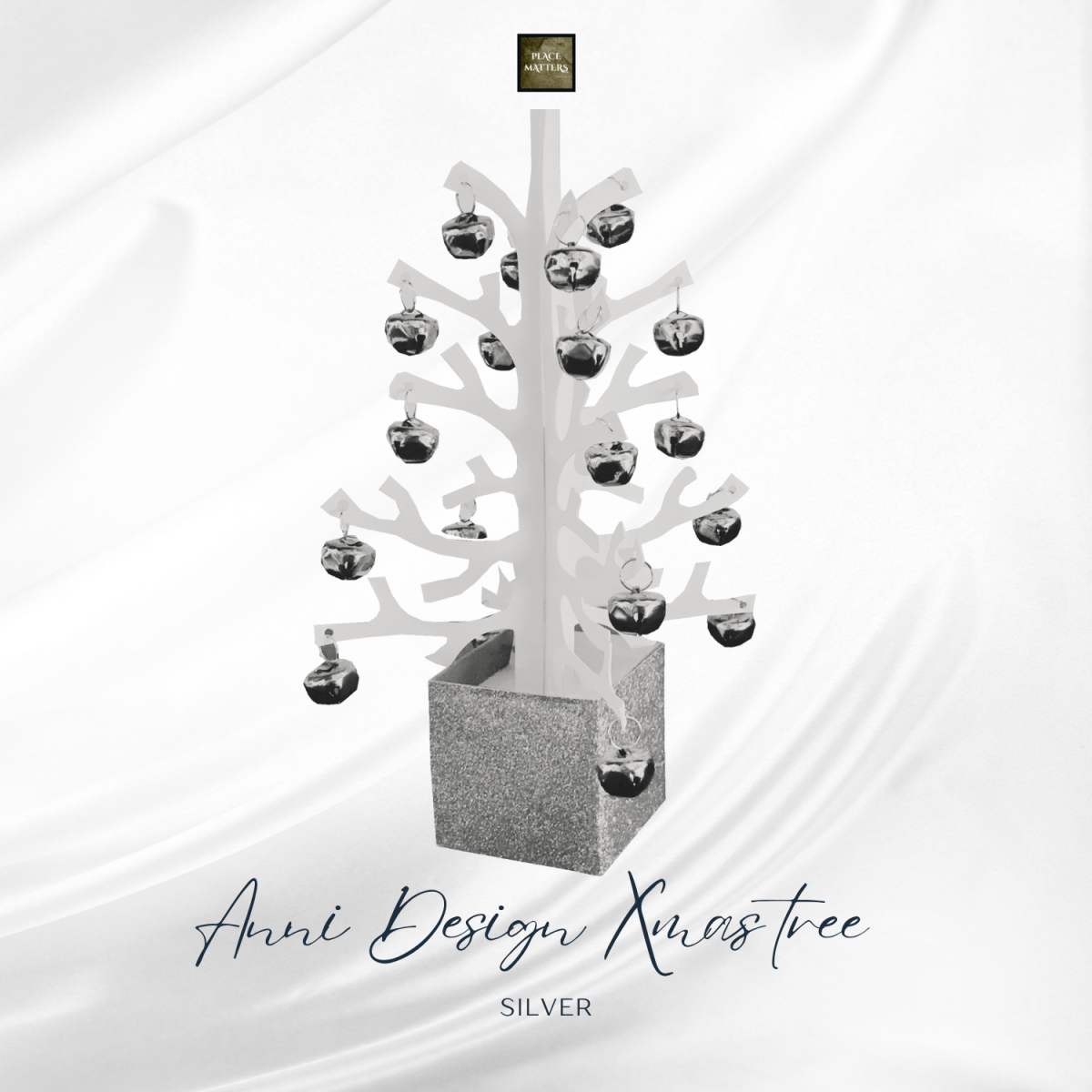 Anni Silver Xmas Tree Table Decoration - Place MattersChristmas Table Decor