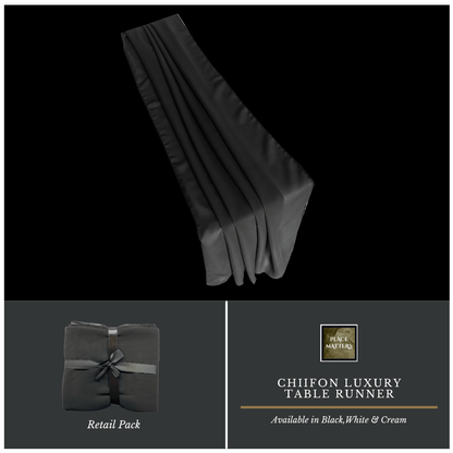 Chiffon Black Table Runners - Place MattersTable Runners