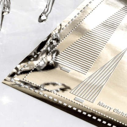 Christmas Placemats (Stripe Xmas Tree) Rectangle Silver - Place MattersChristmas Placemats