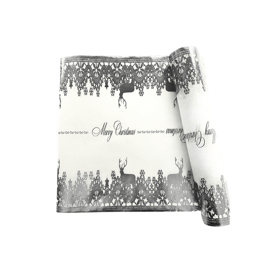 Christmas Silver Table Runners (Reindeer Design) - Place MattersTable Runners