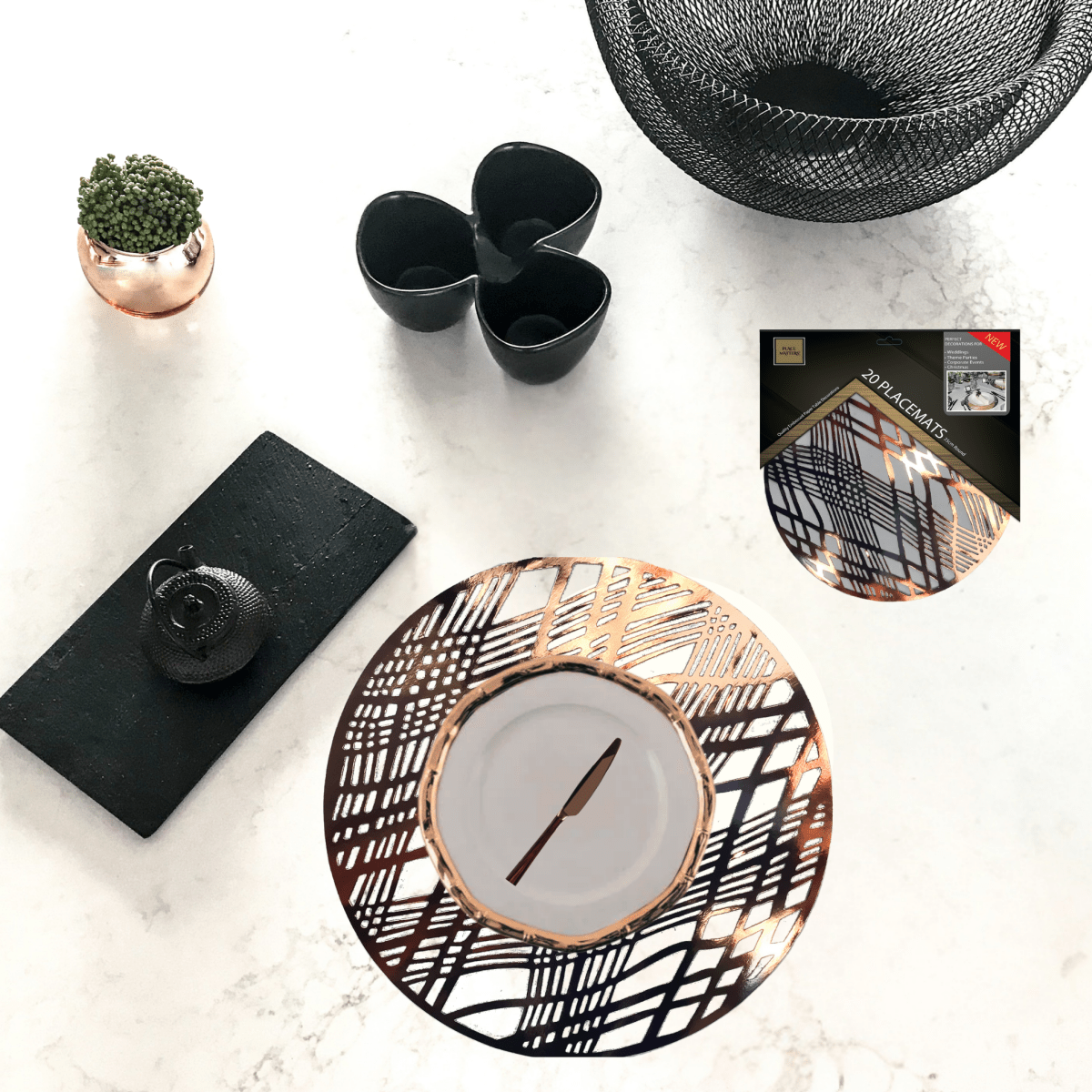 Copper Round Weave Placemats – Pack of 20 | Place Matters - Place Matters