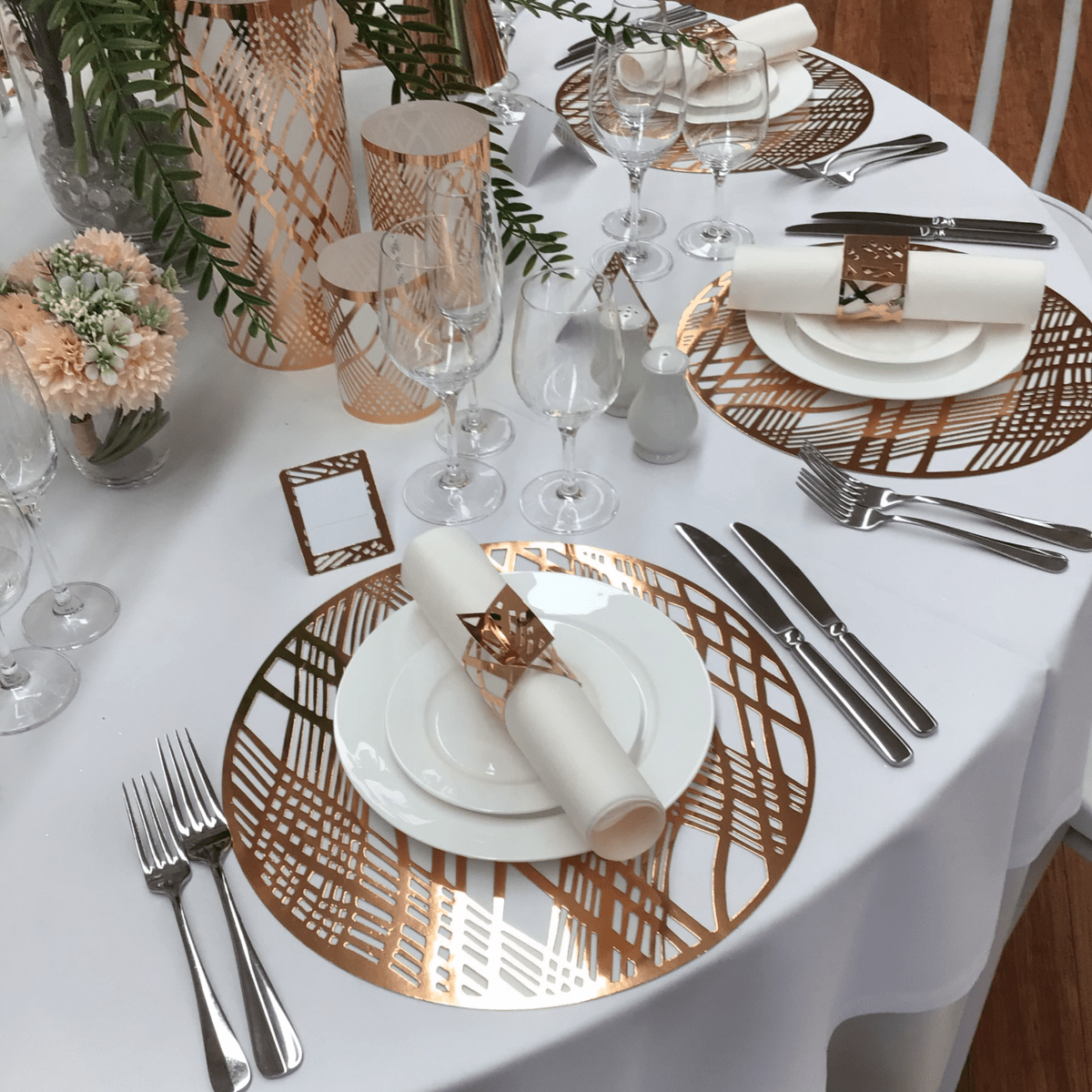 Copper Round Weave Placemats – Pack of 20 | Place Matters - Place Matters