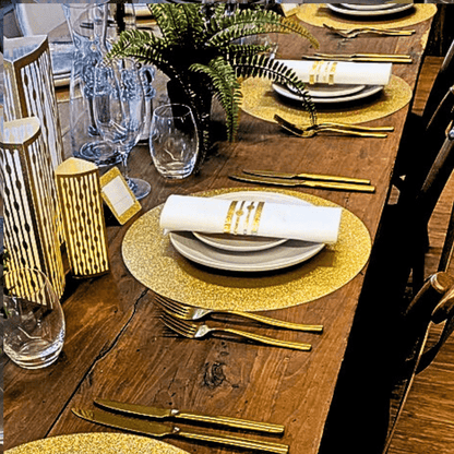 Glitter Design Round Placemats – Pack of 20 | Place Matters - Place MattersPlacemats