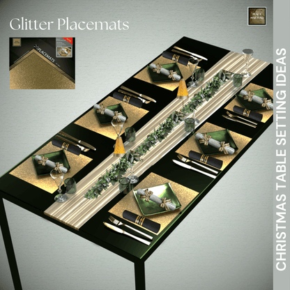 Glitter Design Square Placemats – Pack of 20 | Place Matters - Place MattersPlacemats