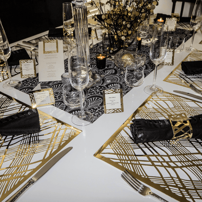 Gold Christmas Placemats – Pack of 20 | Place Matters - Place Matters