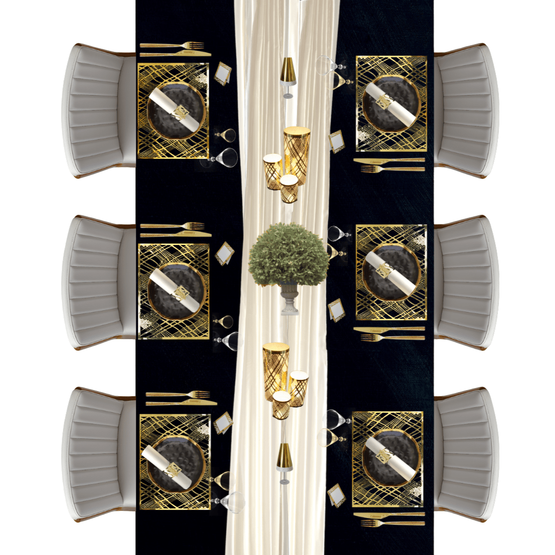 Gold Christmas Placemats – Pack of 20 | Place Matters - Place Matters