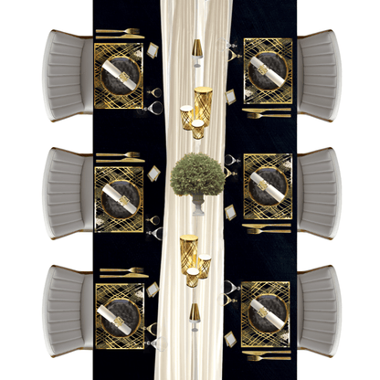 Gold Christmas Placemats – Pack of 20 | Place Matters - Place Matters