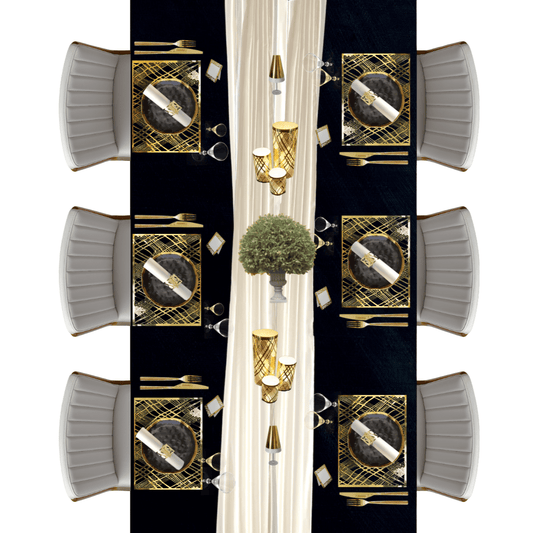 Gold Christmas Placemats – Pack of 20 | Place Matters - Place Matters