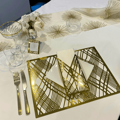 Gold Christmas Placemats – Pack of 20 | Place Matters - Place Matters