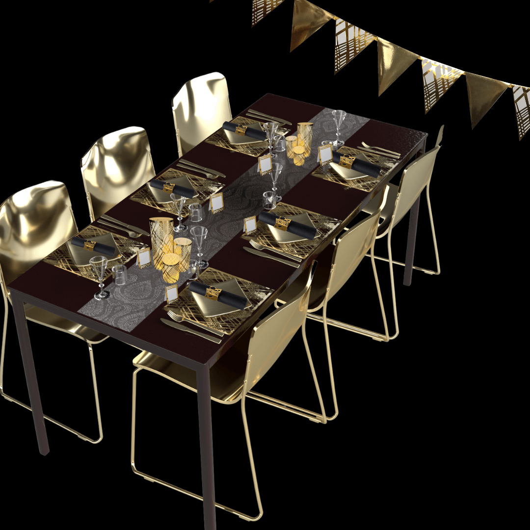 Gold Christmas Placemats – Pack of 20 | Place Matters - Place Matters