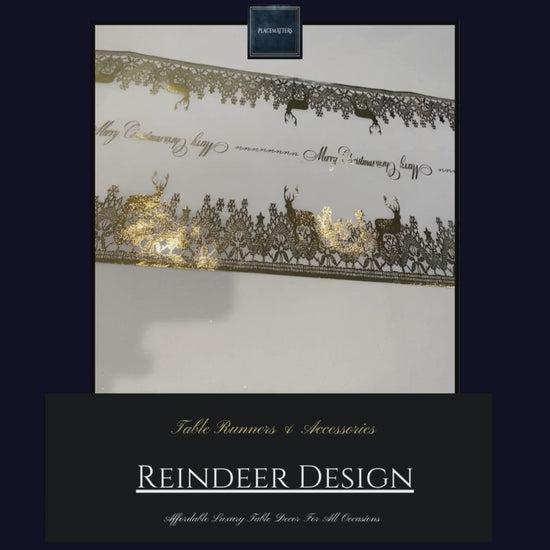 Gold & White Christmas Table Runner
