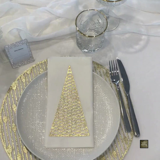 Christmas Tree Napkin Decor (Droplets Design)