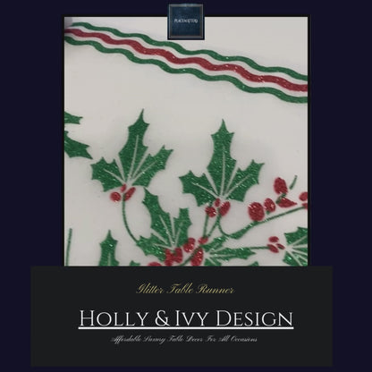 Christmas Table Runners (Holly & Ivy Design)