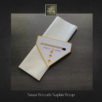 Christmas Napkin Wraps (Xmas Wreath)