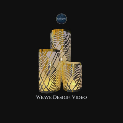 Table Decorations (Weave Design)(Pack of 3)