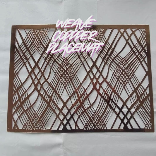Copper Rectangle Weave Placemats – Pack of 20 | Place Matters