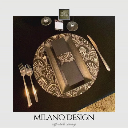 Teal Milano Design Placemats – Pack of 20 | Place Matters