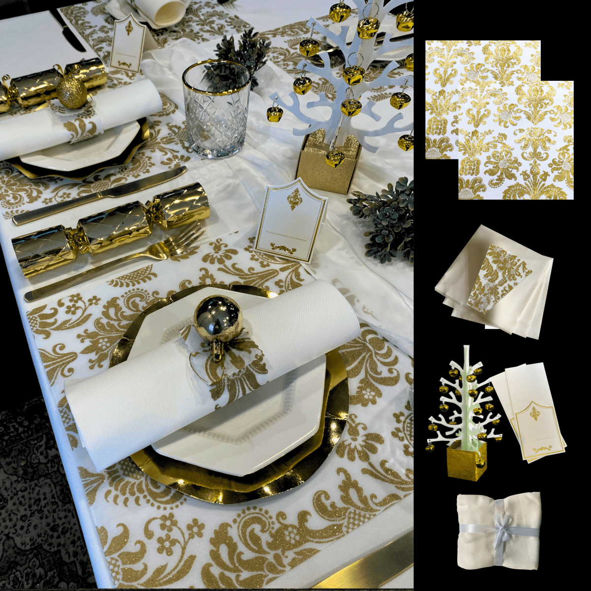 Royale Square Table Setting Pack Xmas (Table Runner & Tree) - Place MattersChristmas Table Setting Packs