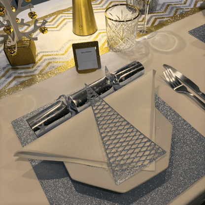 Silver Glitter Square Placemats – Pack of 20 | Place Matters - Place MattersPlacemats