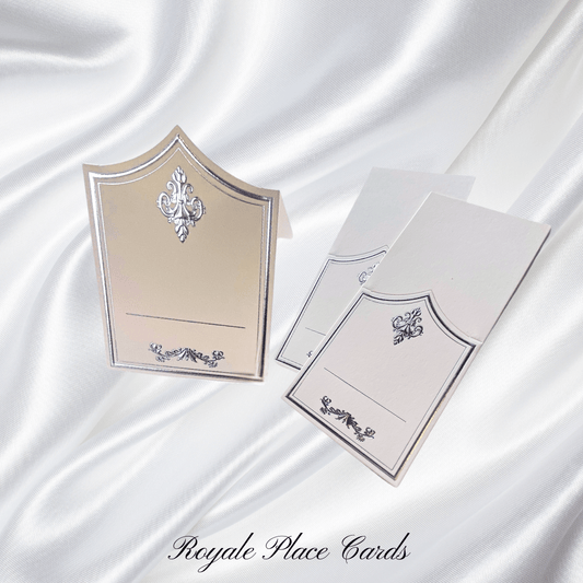 Silver Place Cards (Royale Design) - Place Matters
