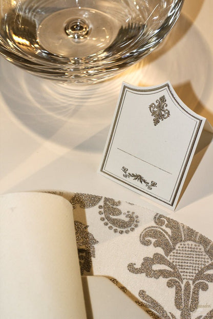 Silver Place Cards (Royale Design) - Place Matters