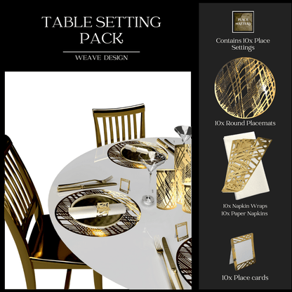 Table Setting Pack — Weave Design No Table Runner - Place MattersTable Setting Packs