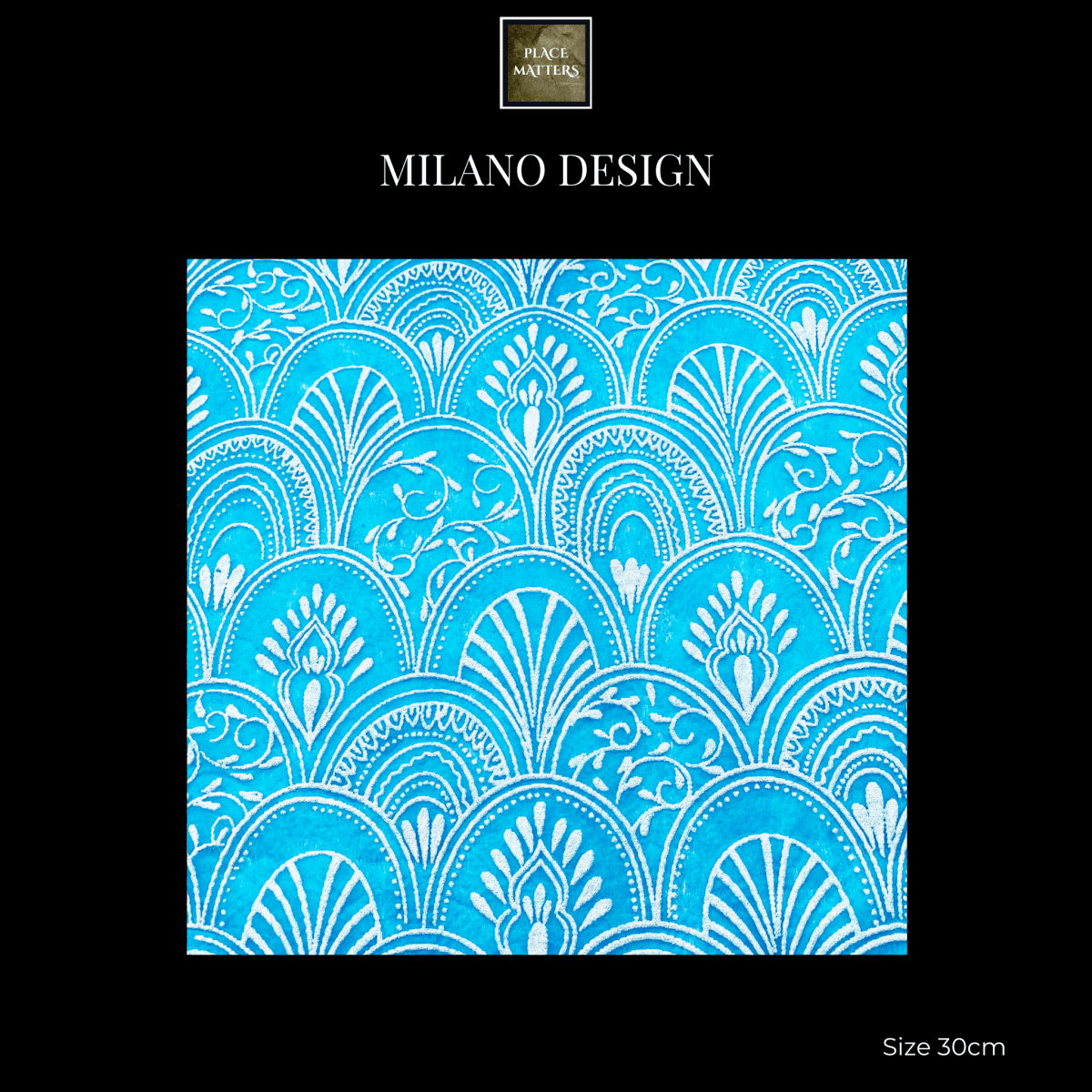 Teal Placemats (Milano)(Square) - Place Matters