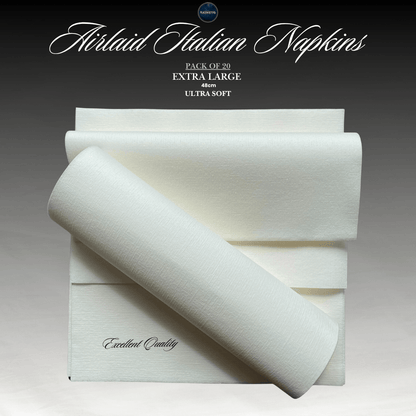 White Paper Napkins (Luxury Airlaid Paper) (Extra Large) - Place Matters