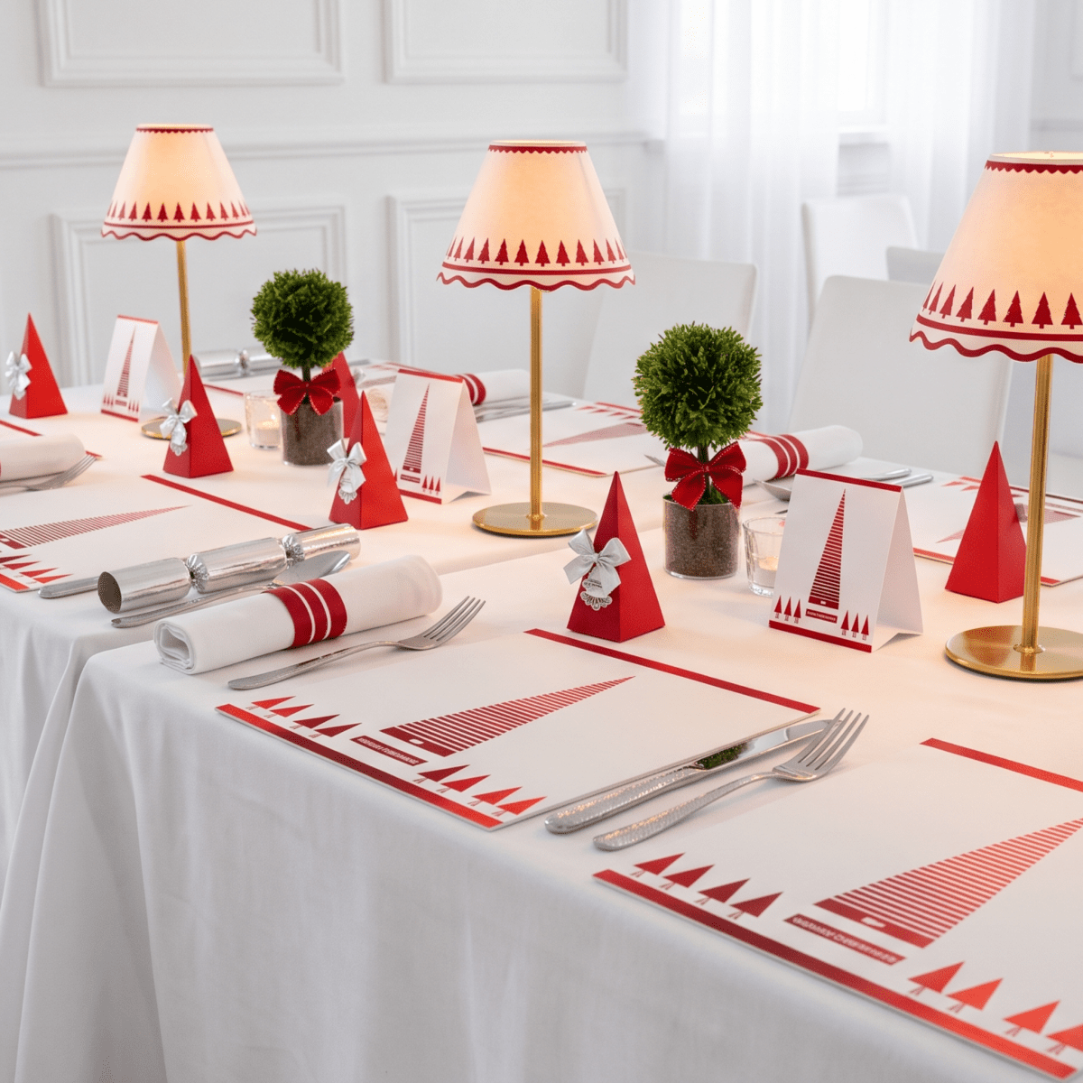 Wholesale Christmas Placemats (Modern Christmas)-Pack of 25 | Saunders Concepts - Place MattersChristmas Placemats