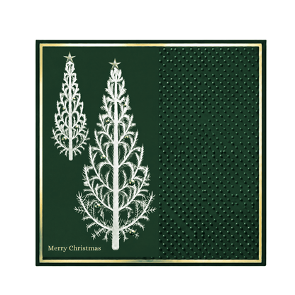 Wholesale Christmas Placemats (White Christmas Trees)-Pack of 25 | Saunders Concepts - Place MattersChristmas Placemats