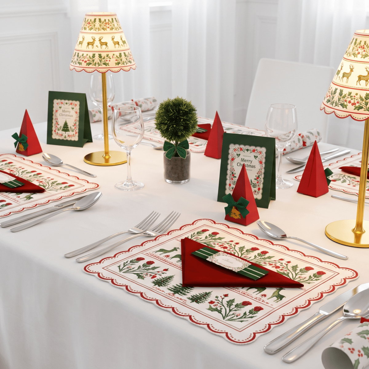 Wholesale Christmas Placemats (Xmas Forest)-Pack of 25 | Saunders Concepts - Place MattersChristmas Placemats
