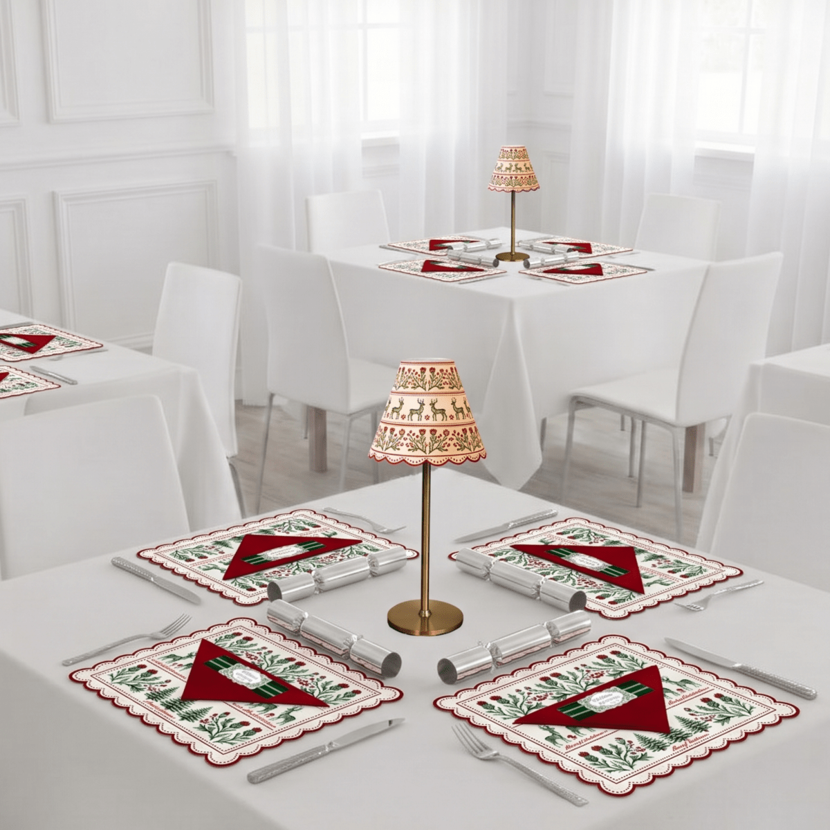 Wholesale Christmas Placemats (Xmas Forest)-Pack of 25 | Saunders Concepts - Place MattersChristmas Placemats