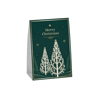 Wholesale Christmas Tent Cards (White Christmas Trees) – Pack of 6 | Saunders Concepts - Place MattersS/C Table Decor