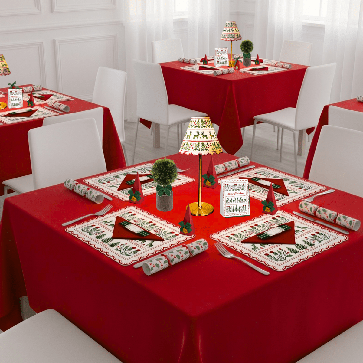 Wholesale Christmas Tent Cards (Xmas Forest) – Pack of 6 | Saunders Concepts - Place MattersS/C Table Decor