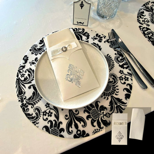 Wholesale Menu/Napkin Covers (Royale Design) Pack of 25| Saunders Concepts - Place Matters