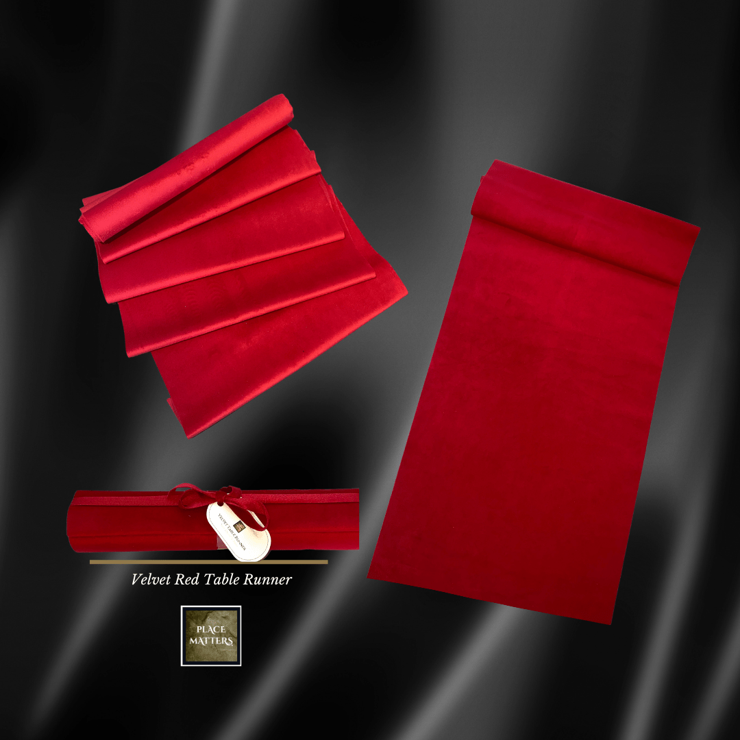 Velvet Red Table Runners - Place Matters