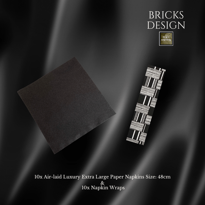 Black Table Setting Pack for 10 — + Table Runner - Place Matters