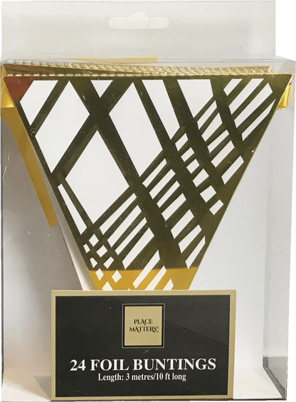 Gold Foil Buntings (Weave Design) - Place Matters