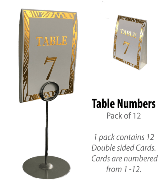Table Numbers (Pack of 12) (Weave Design) - Place Matters