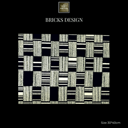 Bricks Design Placemats| Place Matters (Pack of 20) - Place Matters