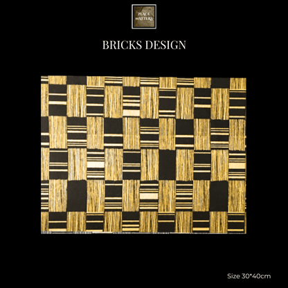 Bricks Design Placemats| Place Matters (Pack of 20) - Place Matters