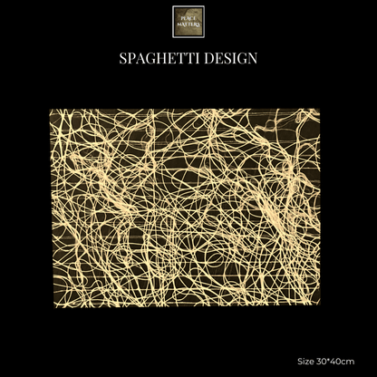 Spaghetti Design Rectangle Placemats | Place Matters (Pack of 20) - Place Matters