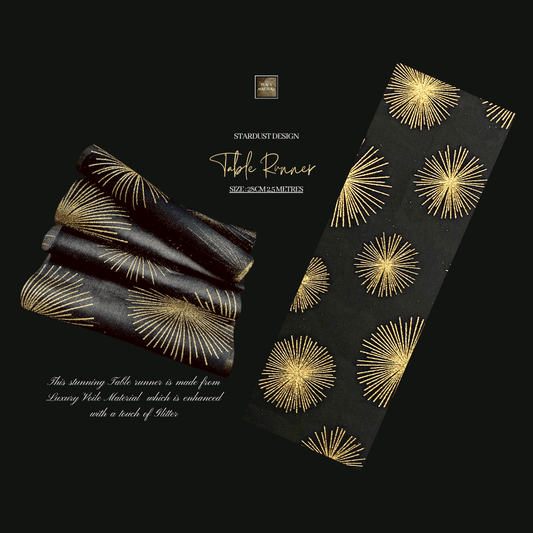 Black Stargaze Table Runners - Place Matters