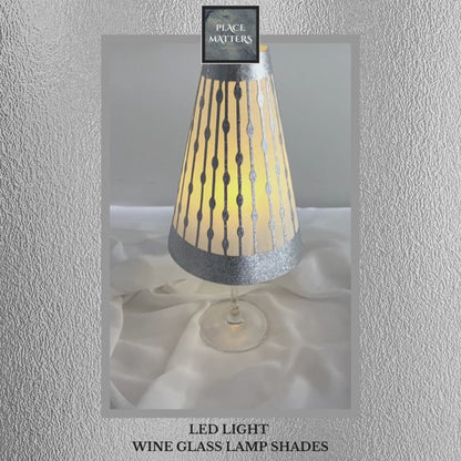 Wine Glass Lamp Shades (Droplets Design)(Pack of 6)